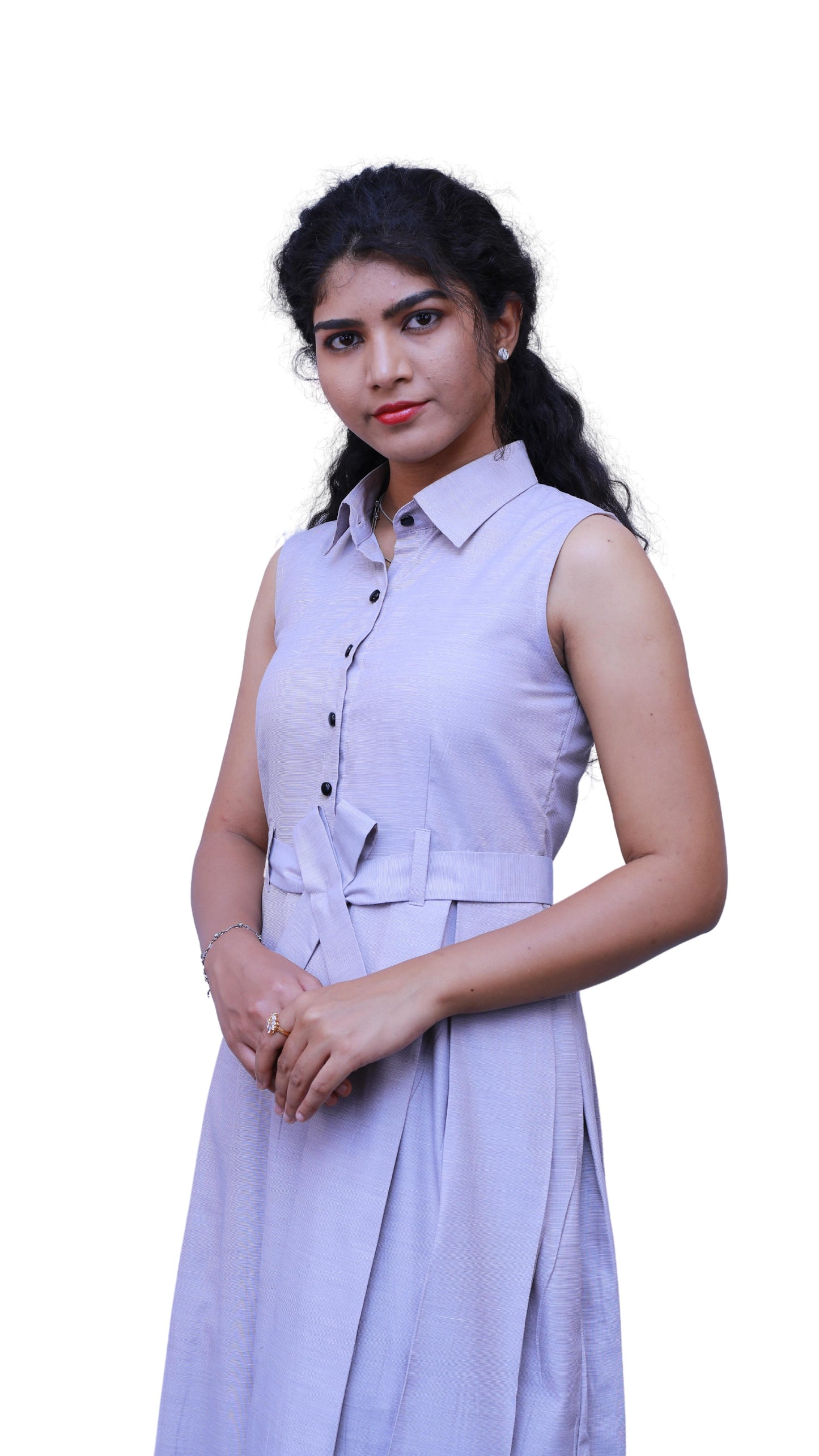 Sleeveless A-Line Maxi Dress | Elegant & Flowy Women's Wear | S3G328