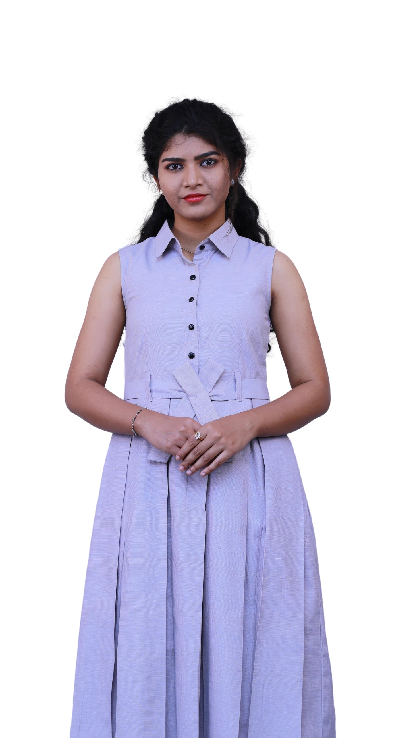 Sleeveless A-Line Maxi Dress | Elegant & Flowy Women's Wear | S3G328