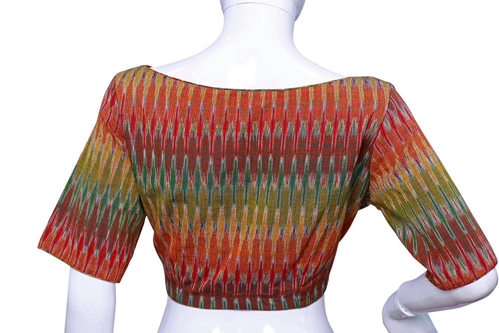 Multicolored Boat Neck Blouse – Bold, Stylish & Versatile | S3 Fashions | S3B16