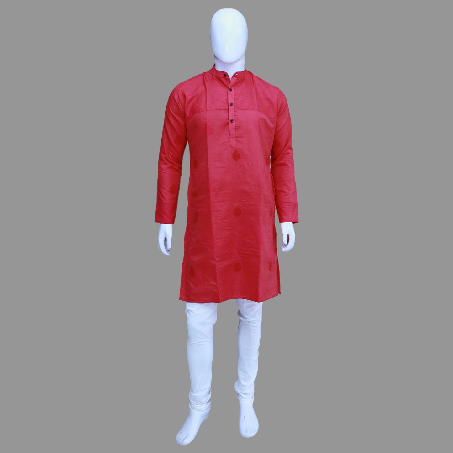 Men's Pink Plain Kurta | S3MK