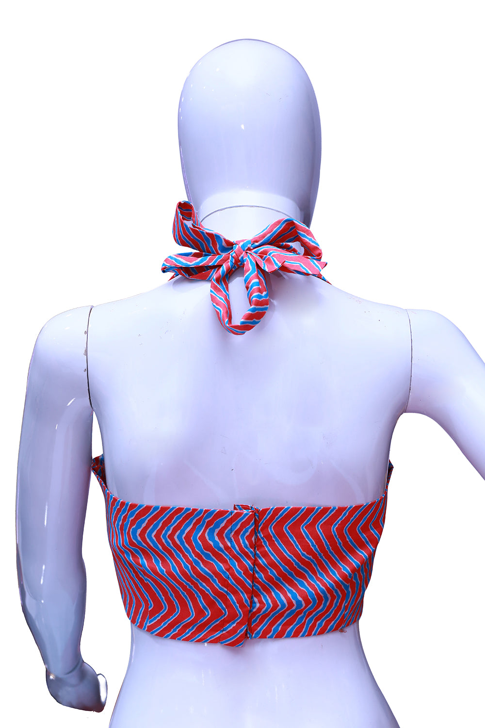 Wave printed High Neck Blouse | S3B25