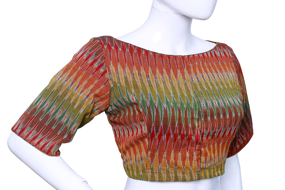 Multicolored Boat Neck Blouse – Bold, Stylish & Versatile | S3 Fashions | S3B16