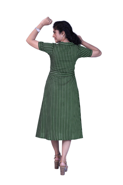 Women Striped A-Line Kurta – Flattering & Stylish Ethnic Wear for All Occasions| S3W804