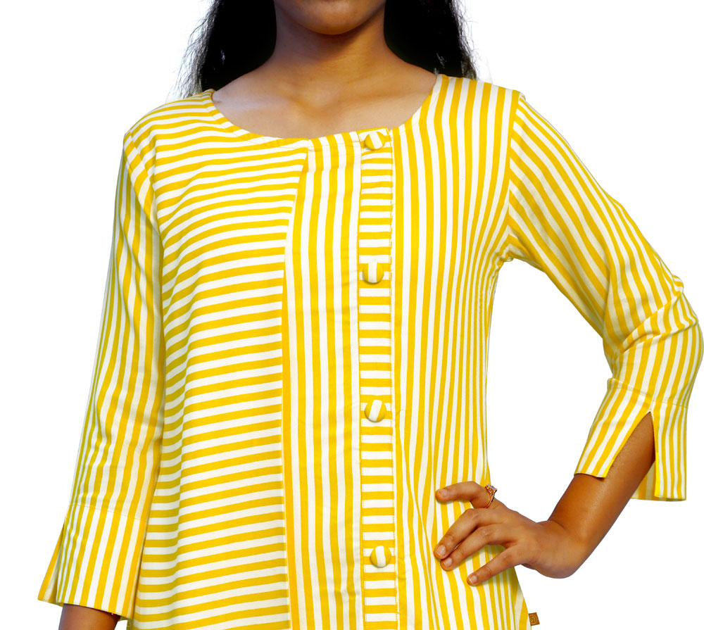 Women Striped A-line Kurta | S3W144