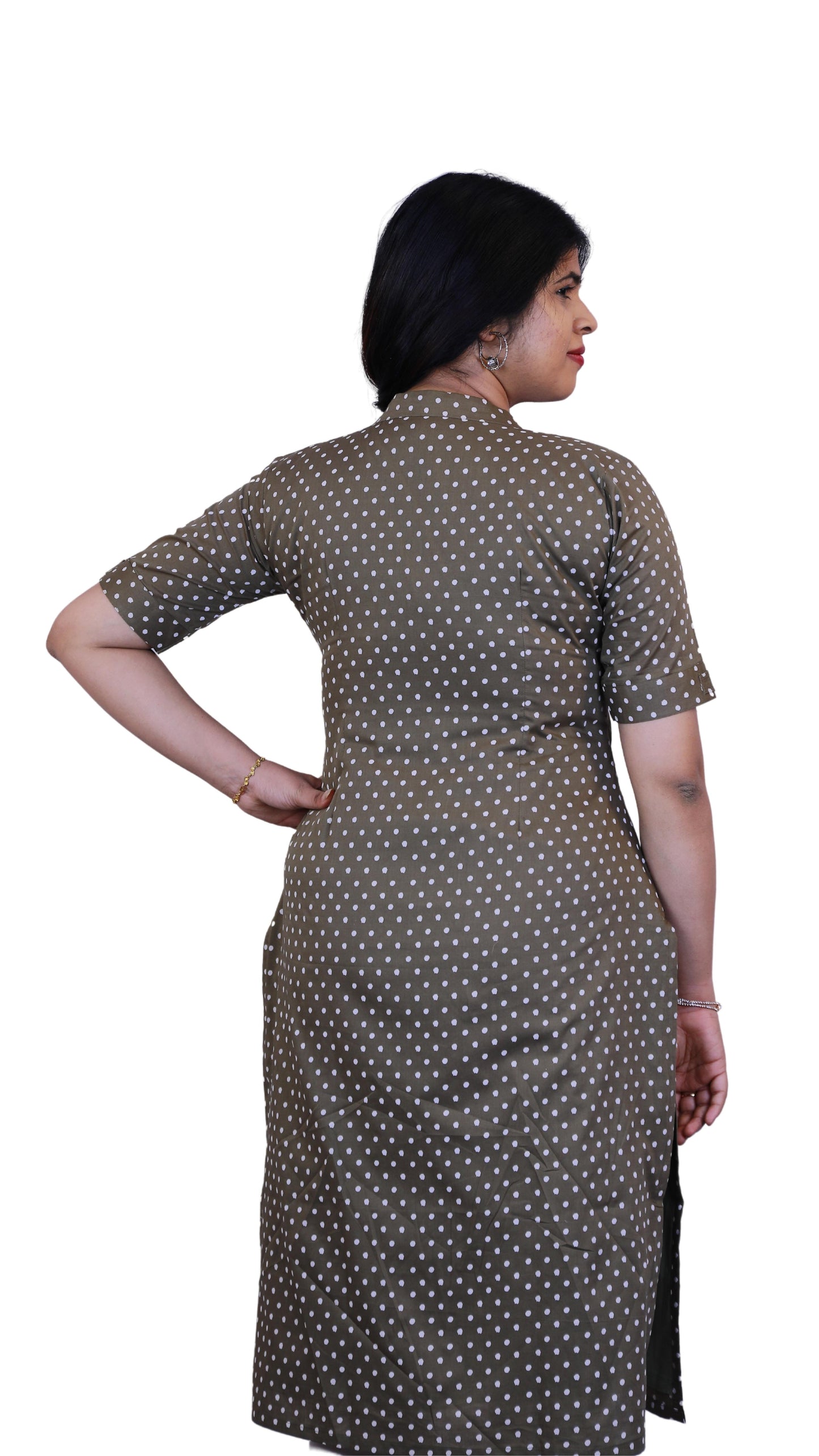 Straight Kurta with Polka Dot Print β Women's Ethnic Wear| S3K079