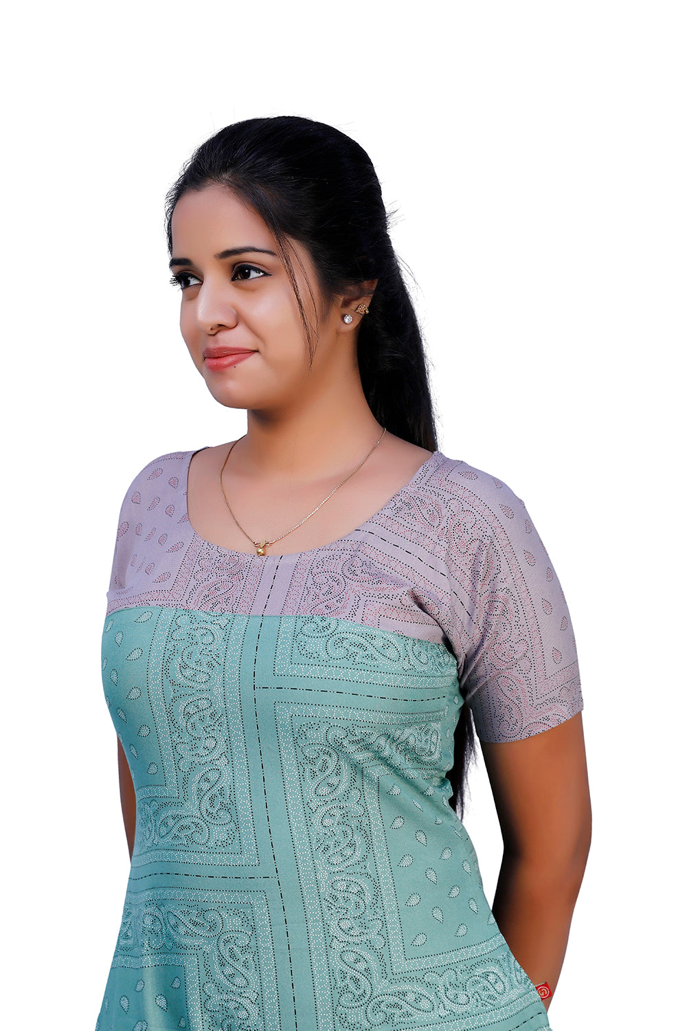 green Straight Regular Kurti | S3K391