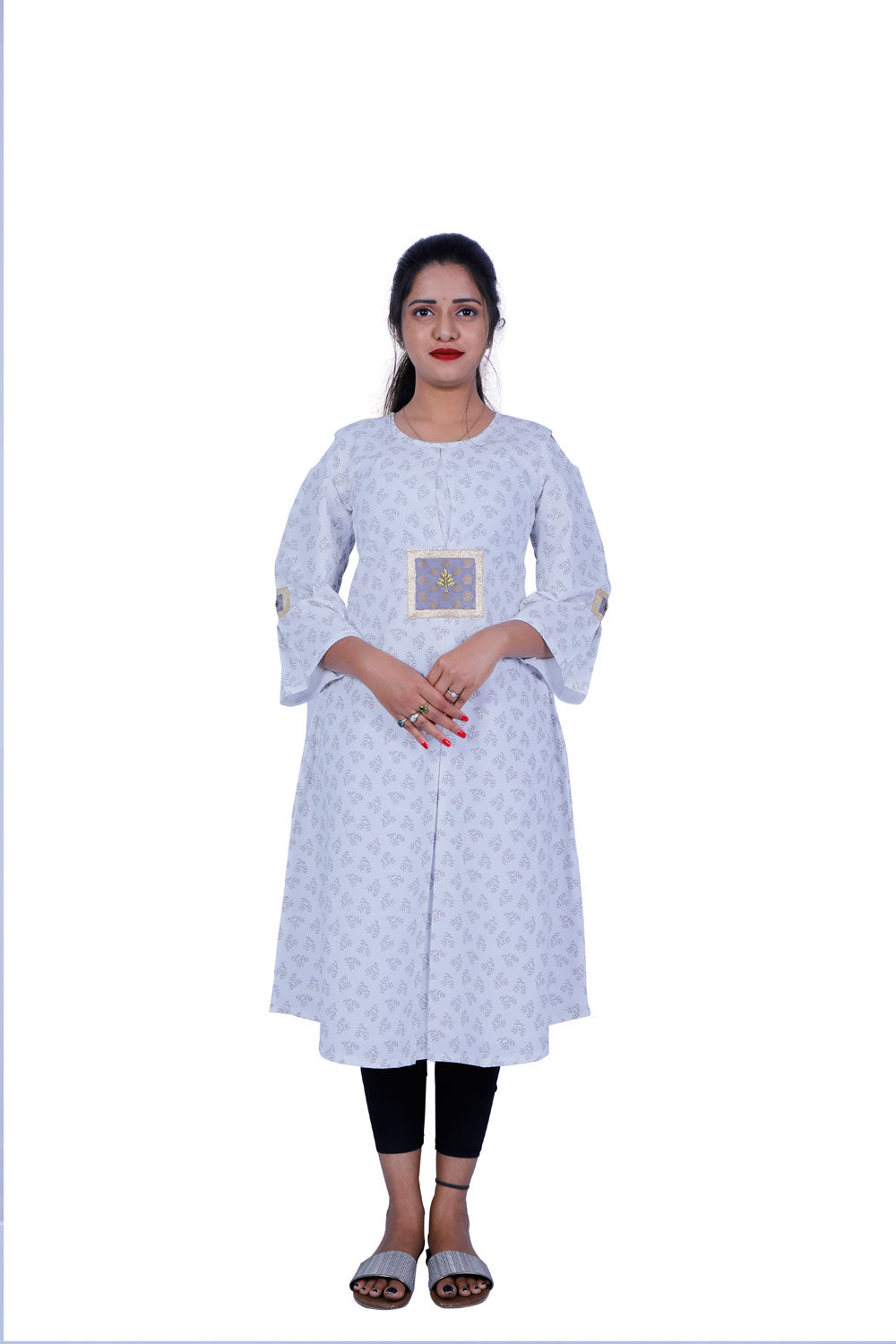 Cotton Printed A-Line Dress | S3W164