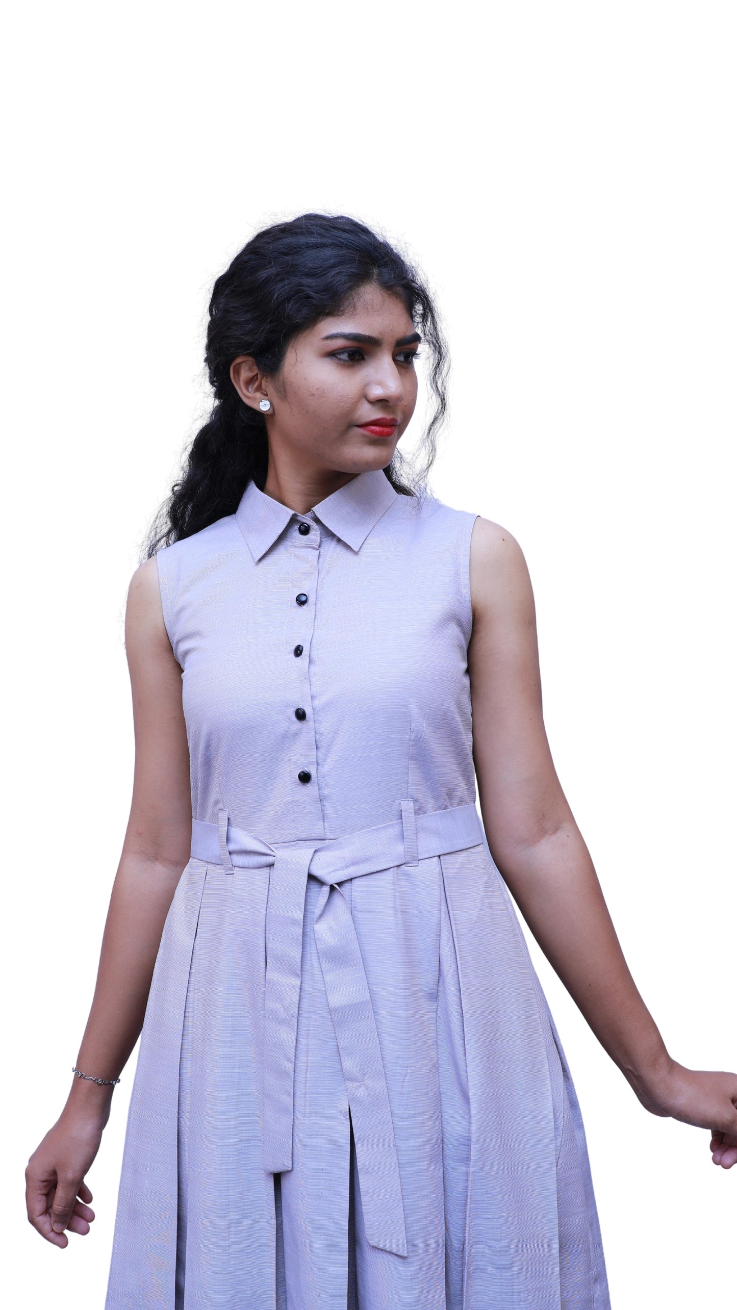 Sleeveless A-Line Maxi Dress | Elegant & Flowy Women's Wear | S3G328