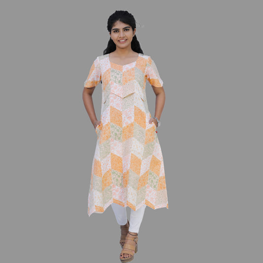 Women’s Floral Print Straight Kurta – Elegant & Everyday Style | S3K535