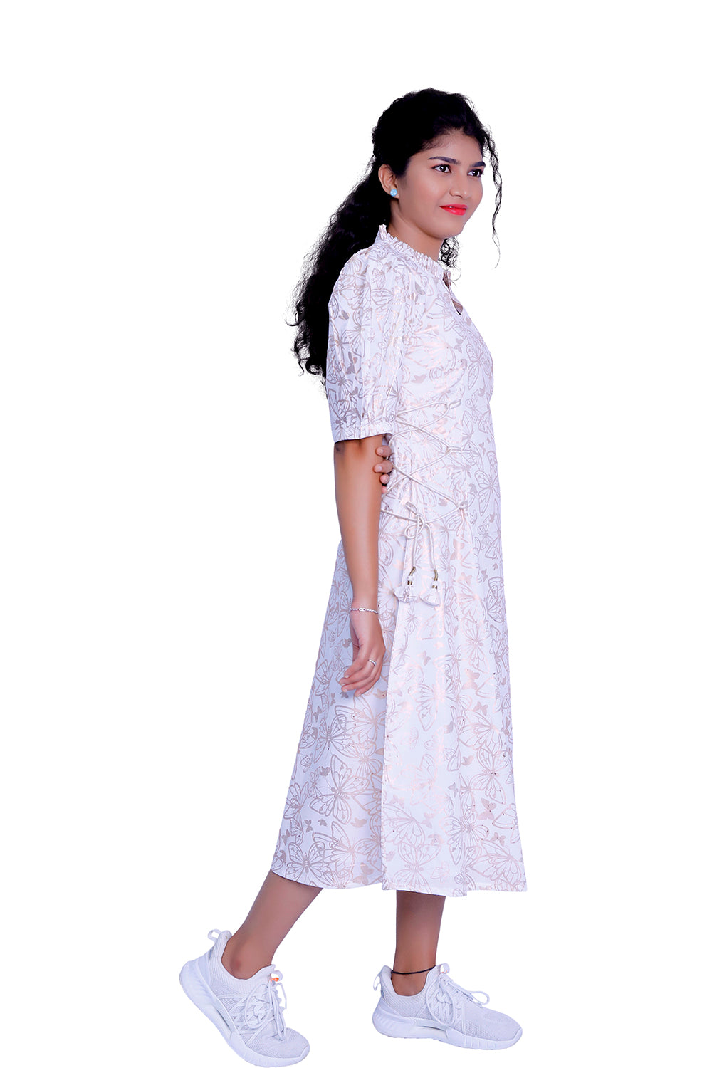 White Butterfly Print One Piece | S3K081