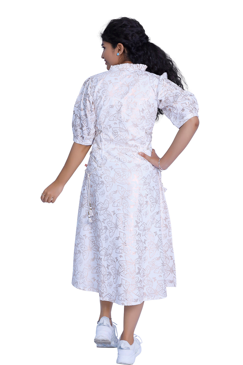 White Butterfly Print One Piece | S3K081