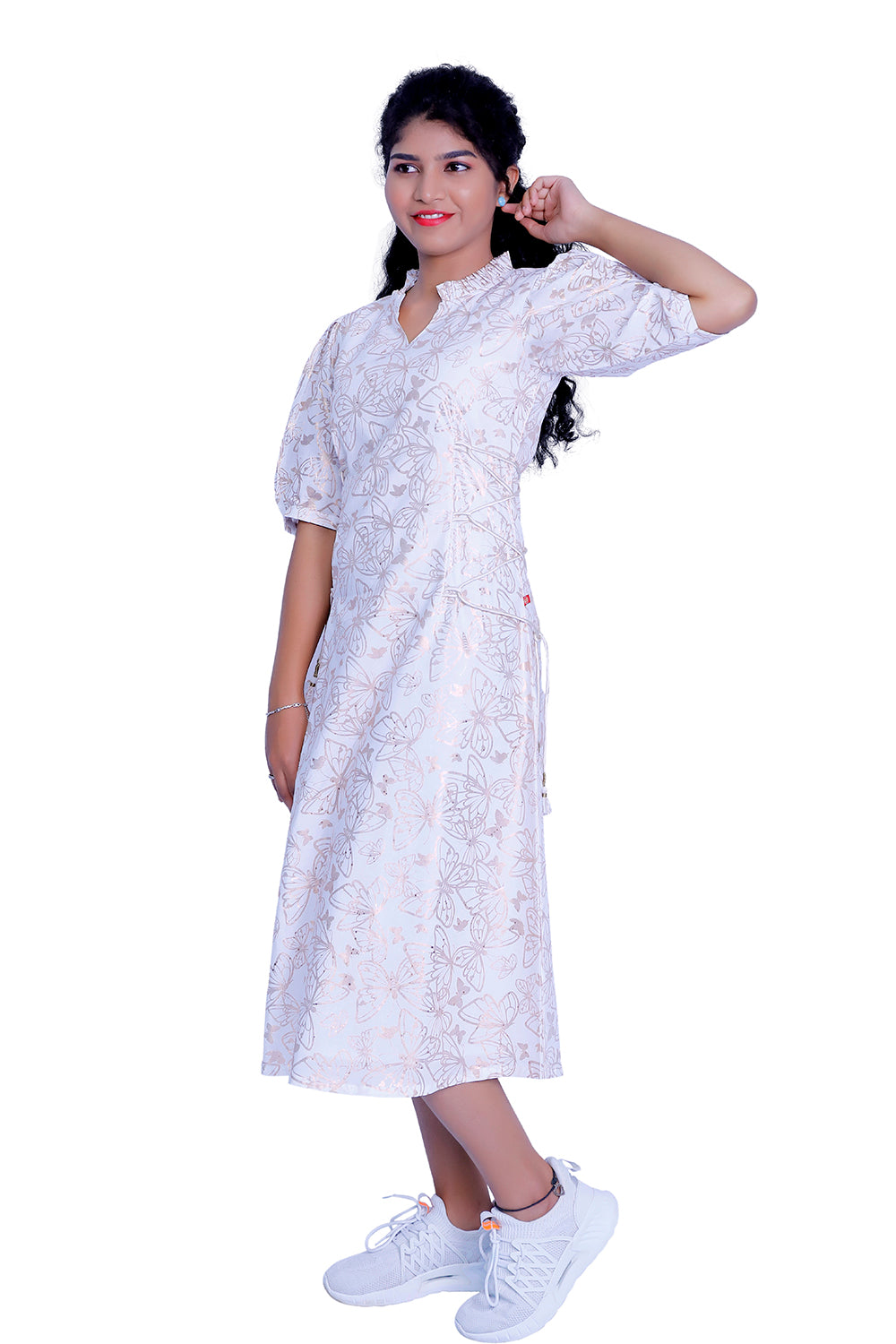 White Butterfly Print One Piece | S3K081