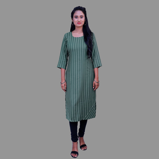 Striped Straight Kurta for Women – Smart, Stylish & Comfortable | S3K287