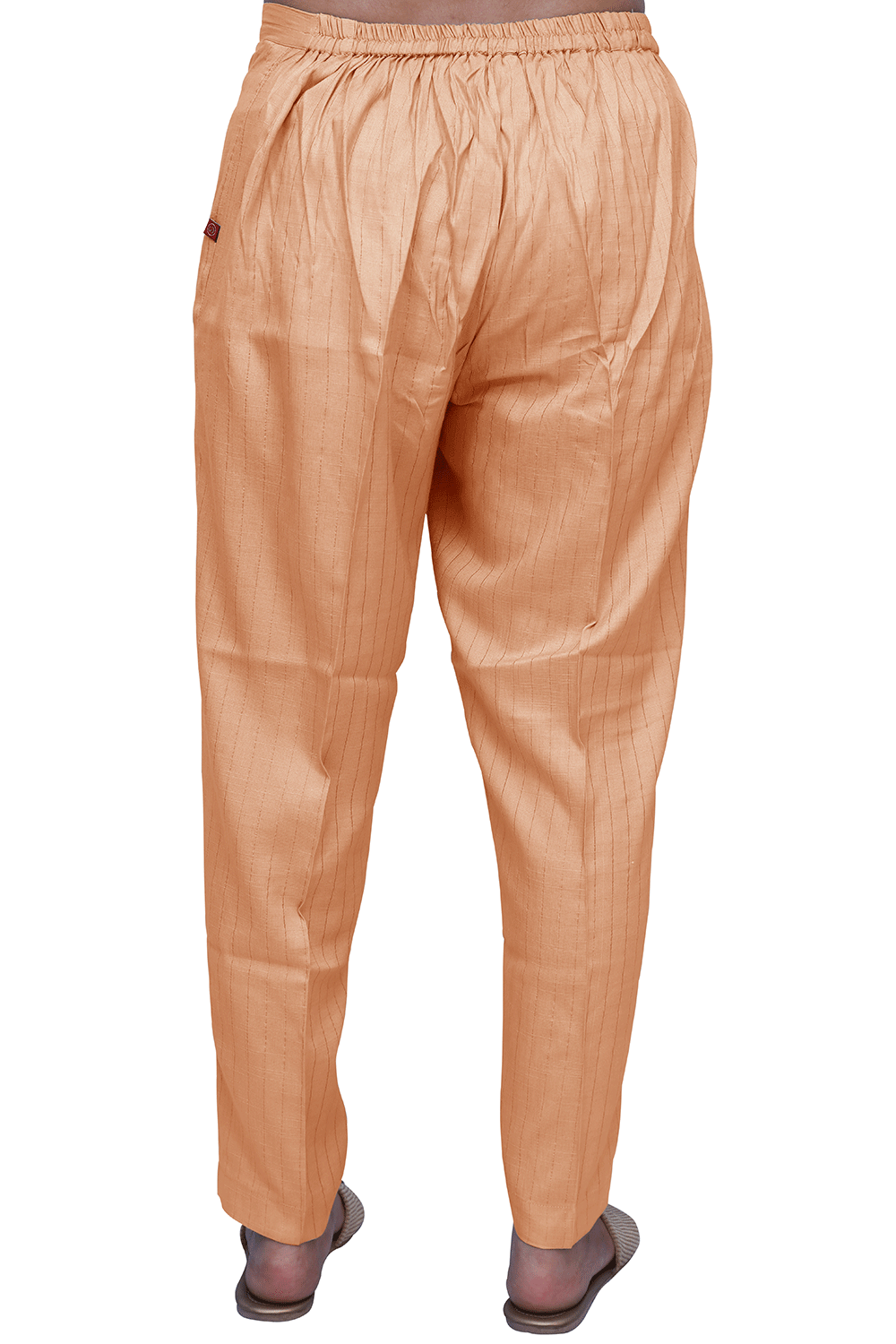 Women's Orange Lurex Print Pant | S3B0P779