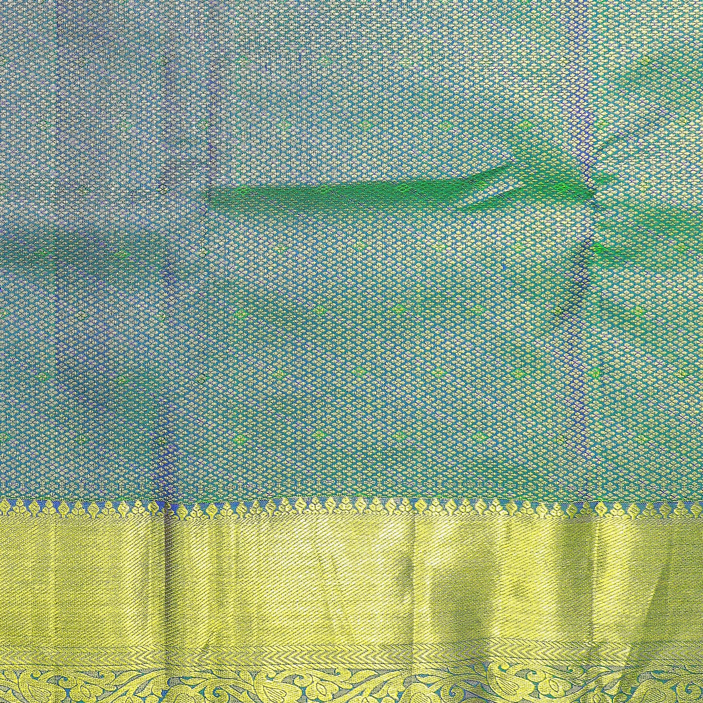 Earthy Blue Hand Woven Pattu Saree | Earthy Blue