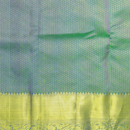 Earthy Blue Hand Woven Pattu Saree | Earthy Blue