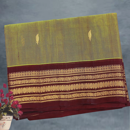 Dark Burgundy Color Gadwal Saree | Gadwal3