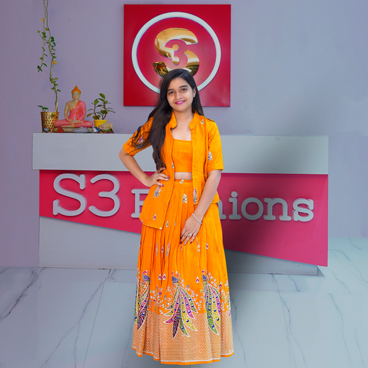 Embellished Lehenga Choli Set – Ethnic Elegance