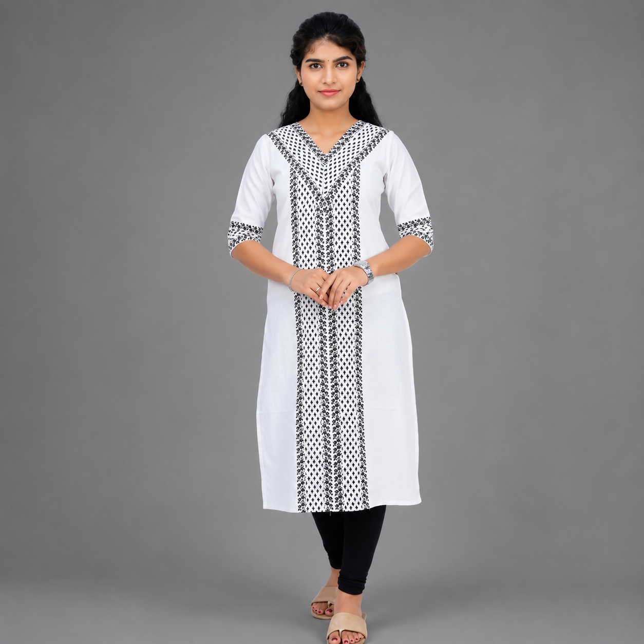 Women Printed Straight Kurta|S3K619