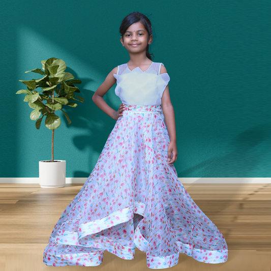 ladies white frock