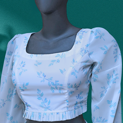 floral pleated midi dress