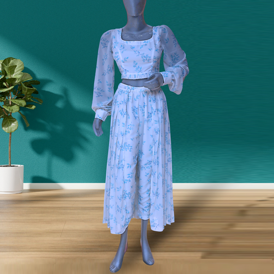 floral pleated midi dress