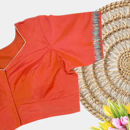 Inspired by Gond Art Maggam work Painted Handicrafts blouse | Gond Art Maggam