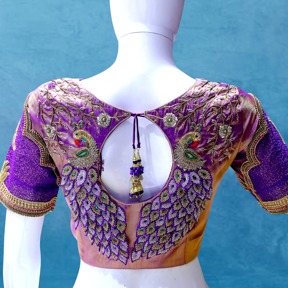 Peacock maggam work wedding blouse
