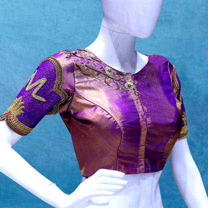 Peacock maggam work wedding blouse