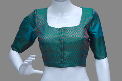 Green Pattu ready made Blouse | Green