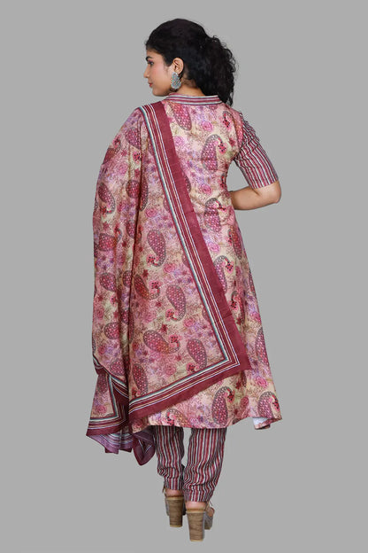 Multi Color Floral Printed 3 Piece Kurta Set | S3SD1069