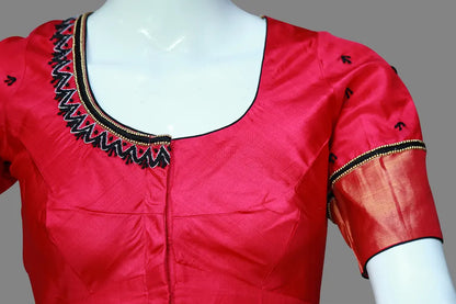Red Maggam work Blouse | S3REDMB
