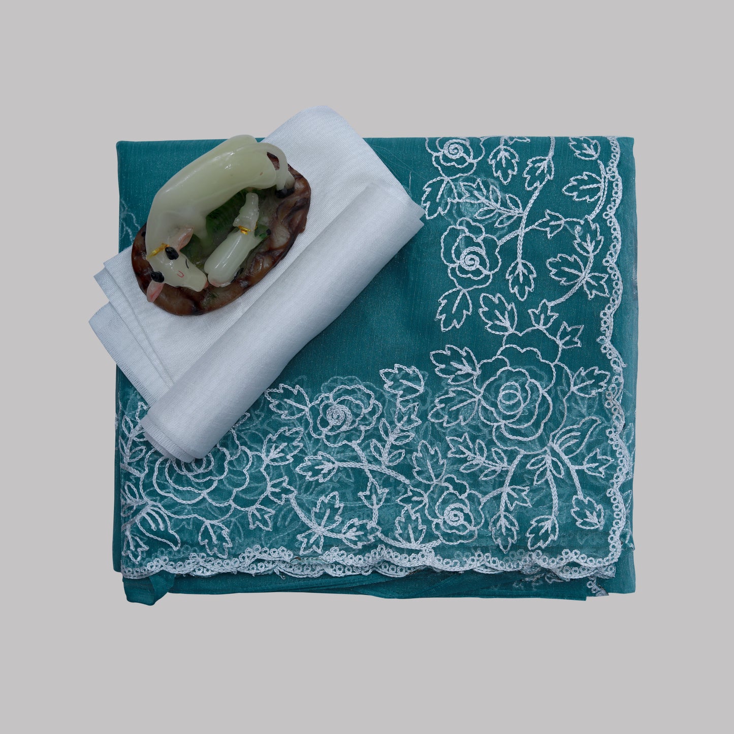 Soft organza embroidery saree