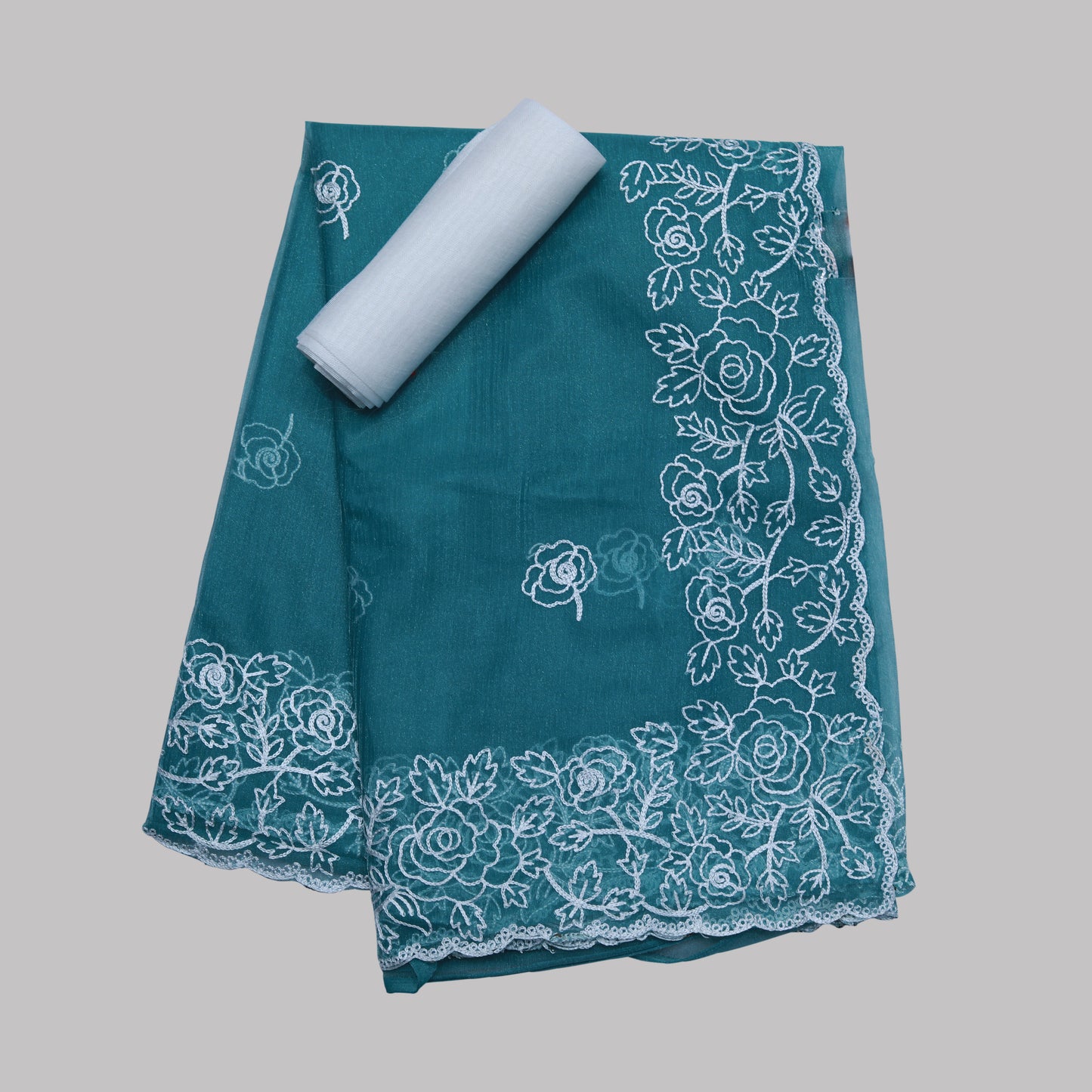 Soft organza embroidery saree