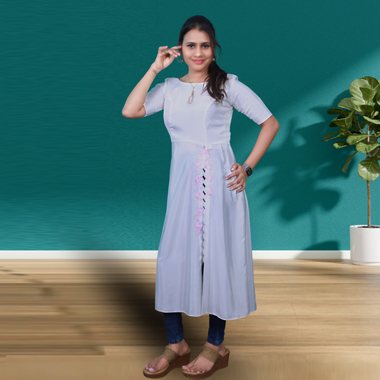 specifically a high-slit or side-slit Kurti