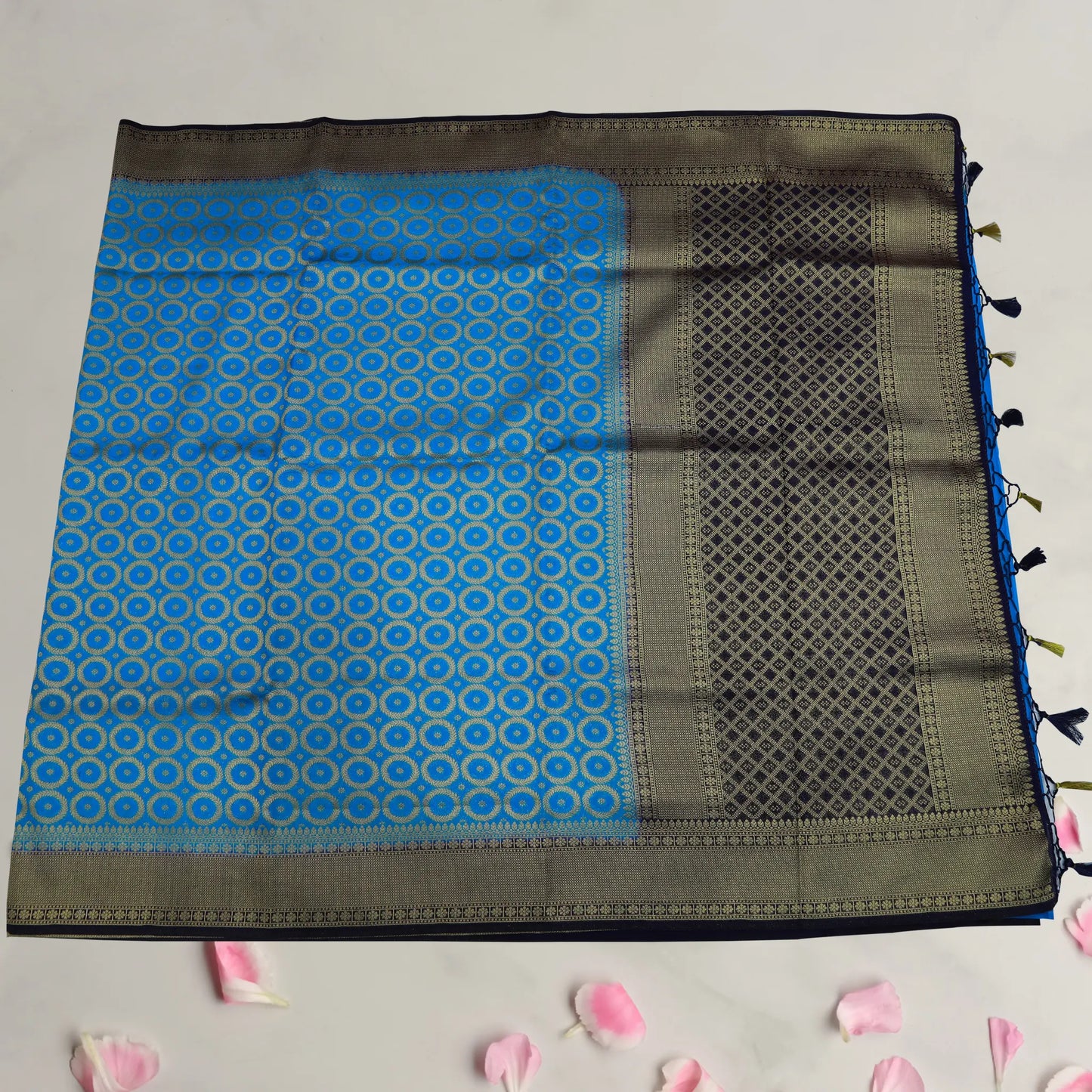 Blue and Gold Fancy Saree | Saree 2