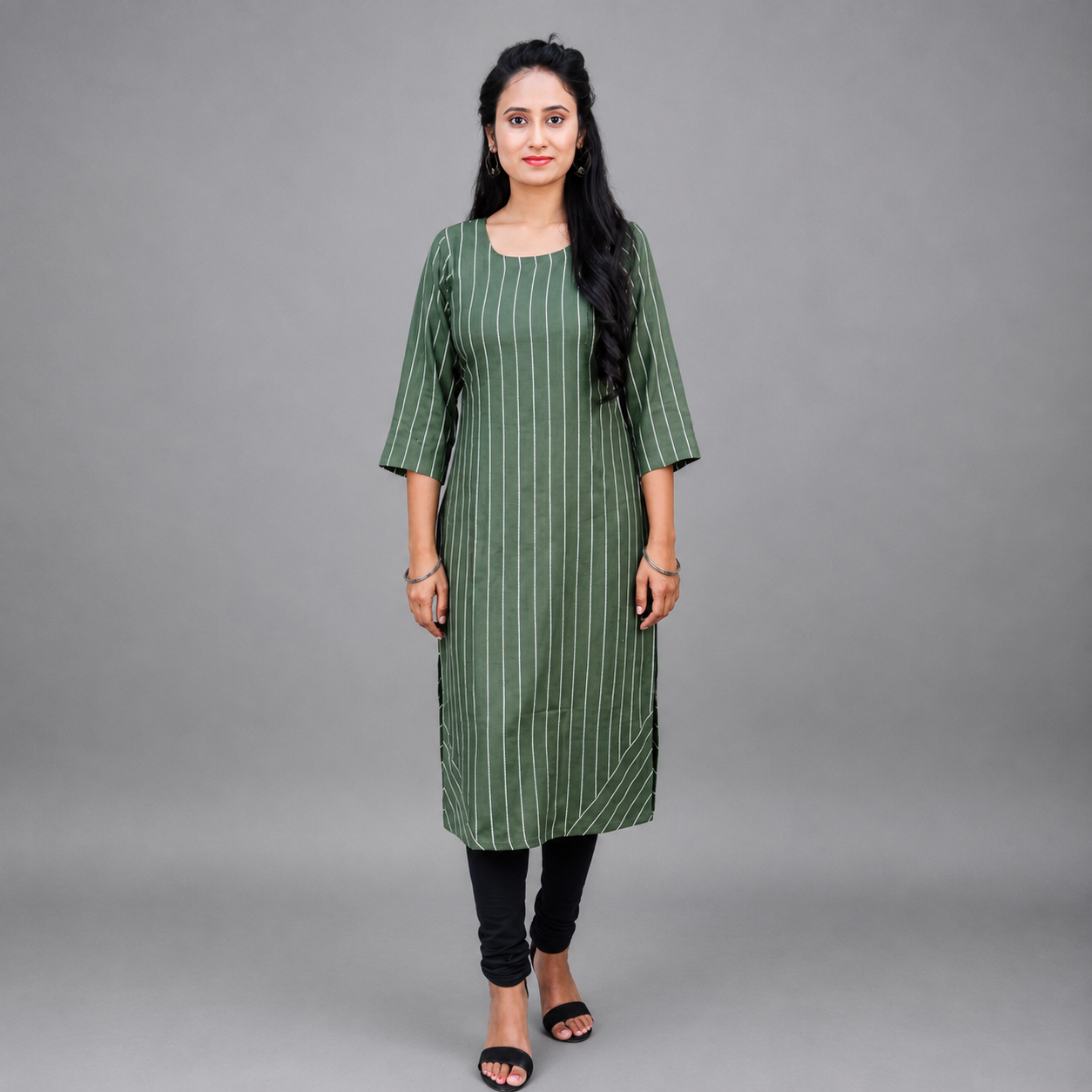 Striped Straight Kurta for Women – Smart, Stylish & Comfortable | S3K287
