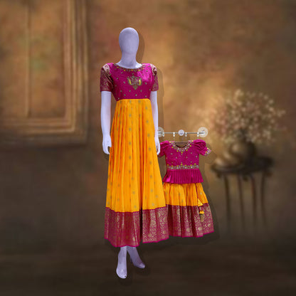 ikkat pattu dress designs Long Gown Dress Latest Pattu Frocks Dress Material Pattu Punjabi Dress Designs Ikkat Pattu Dresses