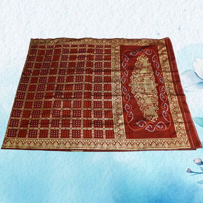 Mroon Bandhani Printed Saree | Bandhani Printed