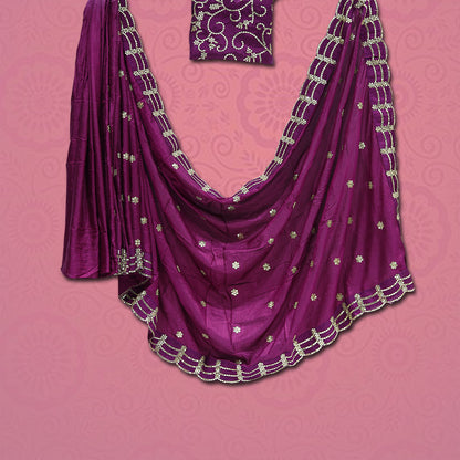 Dola silk embroidery saree