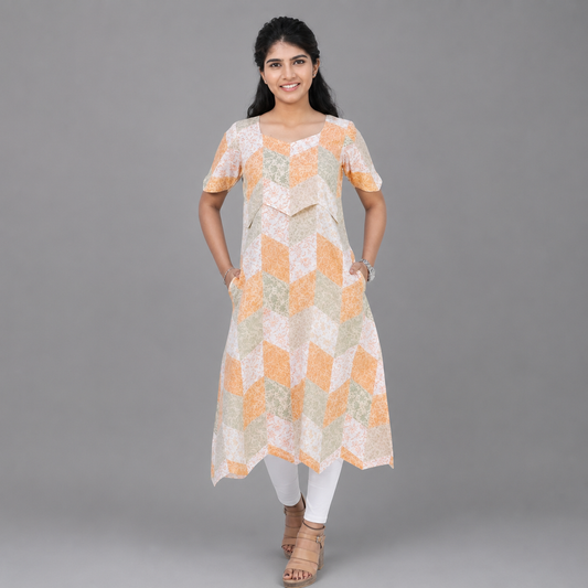 Women’s Floral Print Straight Kurta – Elegant & Everyday Style | S3K535