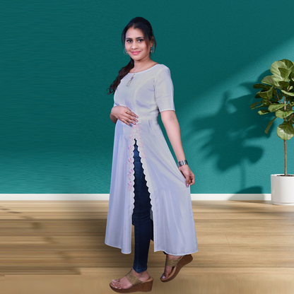 specifically a high-slit or side-slit Kurti