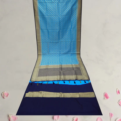 Blue and Gold Fancy Saree | Saree 2