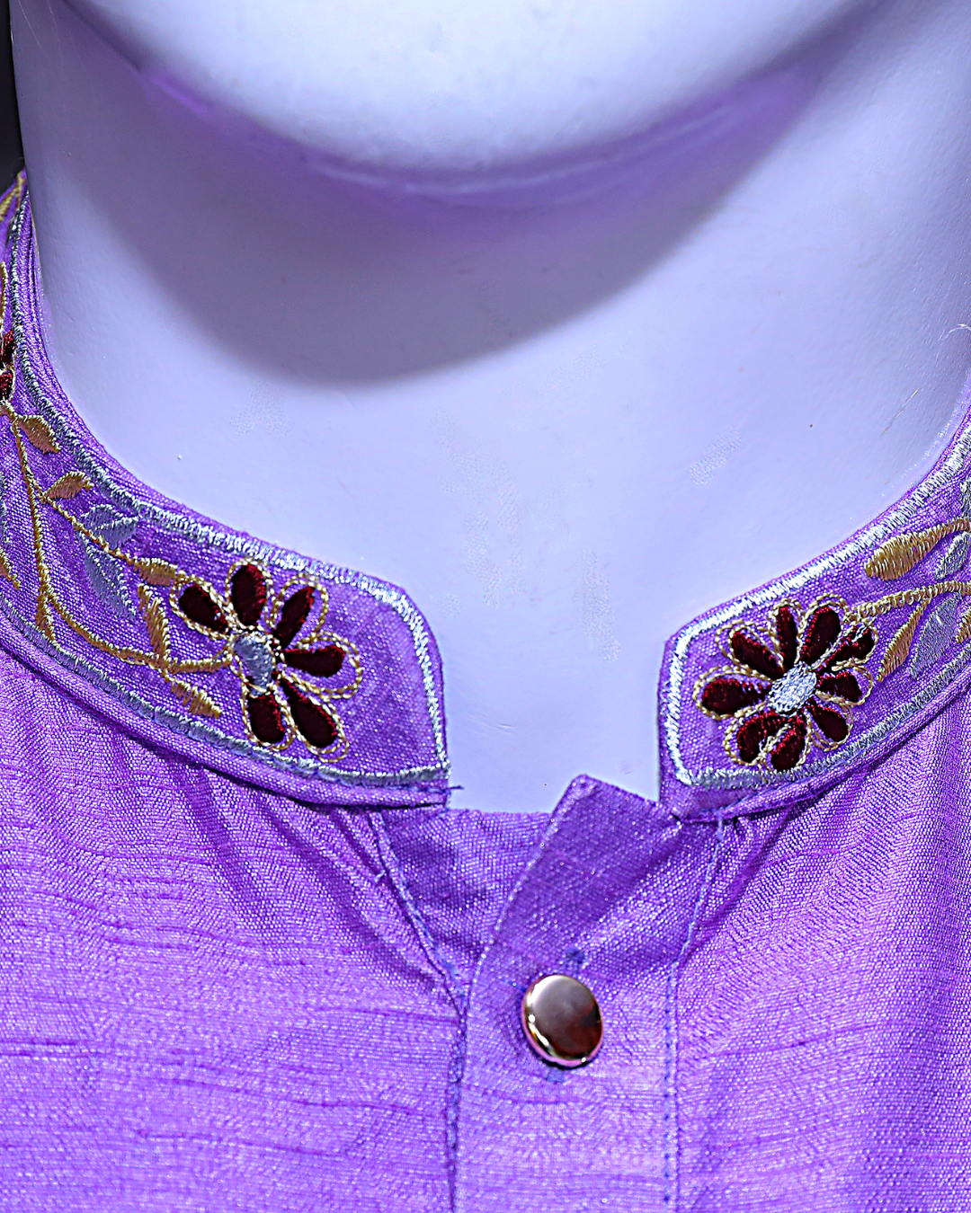 Regal Wine & Purple Embroidery Family Set – Royal Elegance