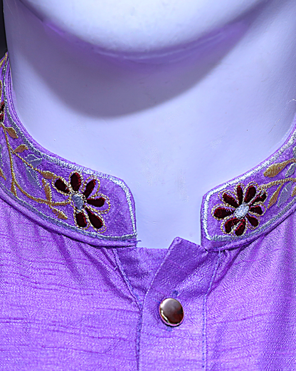 Regal Wine & Purple Embroidery Family Set – Royal Elegance