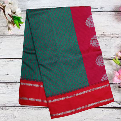 Green and Pink Checks Gadwal Saree | Saree 15
