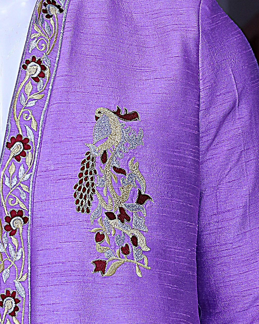 Regal Wine & Purple Embroidery Family Set – Royal Elegance