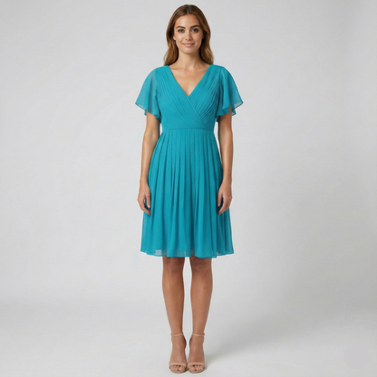 Elegant Women’s One-Piece Dress in Vibrant Ocean Blue – Chic & Timeless Style