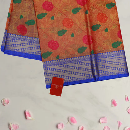 Red and Blue Gadwal Saree | Saree 5