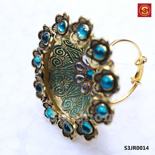 Peach Meenakari Ring (S3JR0014 )